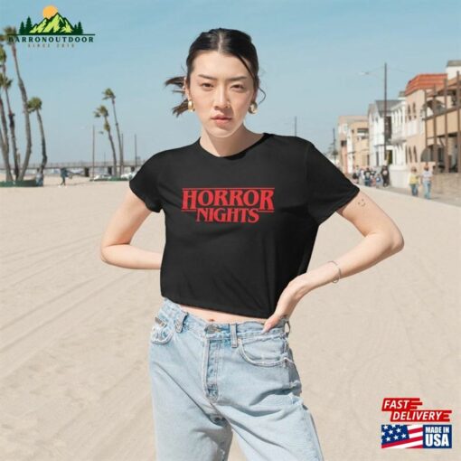 Horror Nights Crop Top Stranger Cropped Shirt Classic T-Shirt