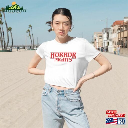 Horror Nights Crop Top Stranger Cropped Shirt Classic T-Shirt