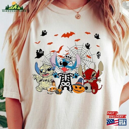 Horror Stitch Comfort Colors Shirt Trick Or Treat Disney Halloween Sweatshirt Classic