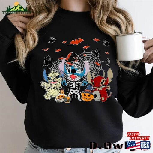 Horror Stitch Comfort Colors Shirt Trick Or Treat Disney Halloween Sweatshirt Classic