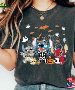 Horror Stitch Comfort Colors Shirt Trick Or Treat Disney Halloween Sweatshirt Hoodie
