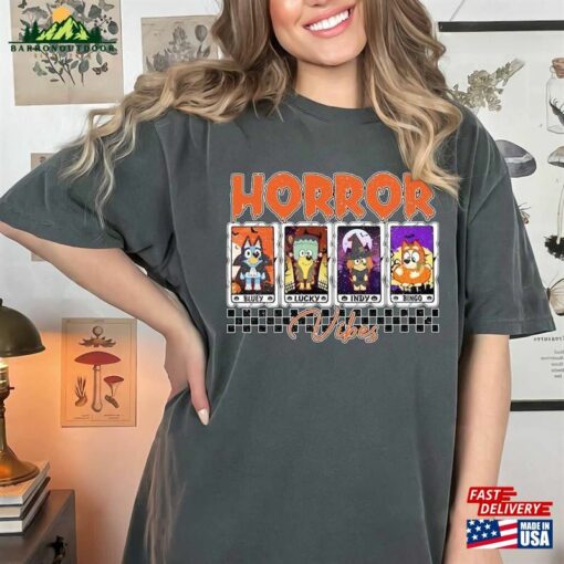 Horror Vibes Shirt Bluey Card Halloween Sweatshirt Classic