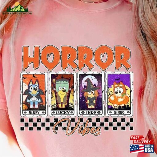 Horror Vibes Shirt Bluey Card Halloween Sweatshirt Classic