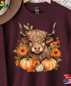 Howdy Fall Cow Sweatshirt Pumpkin Sweater Western Shirt Classic Hoodie