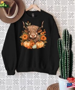 Howdy Fall Cow Sweatshirt Pumpkin Sweater Western Shirt Classic Hoodie 4
