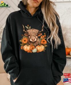 Howdy Fall Cow Sweatshirt Pumpkin Sweater Western Shirt Classic Unisex 3