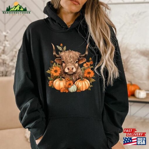 Howdy Fall Cow Sweatshirt Pumpkin Sweater Western Shirt Classic Unisex