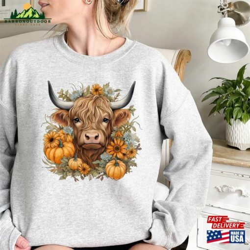 Howdy Fall Cow Sweatshirt Pumpkin Sweater Western Shirt T-Shirt