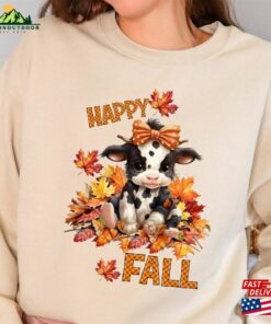 Howdy Fall Cute Calf Sweatshirt Cow Pumpkin Sweater Country Shirt Classic