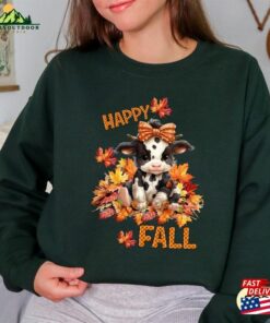 Howdy Fall Cute Calf Sweatshirt Cow Pumpkin Sweater Country Shirt Classic 3