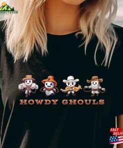 Howdy Western Ghost T Shirt Vintage Tee Boo Season Halloween Crewneck Sweatshirt Hoodie 3
