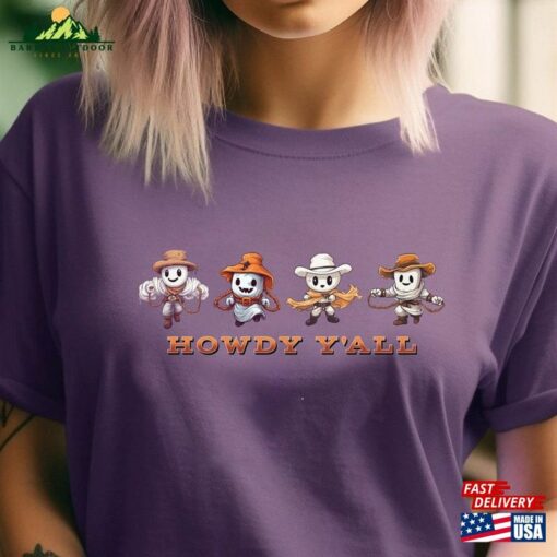 Howdy Y’all Western Ghost T-Shirt Boo Season Unisex