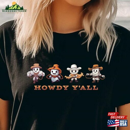 Howdy Y’all Western Ghost T-Shirt Boo Season Unisex