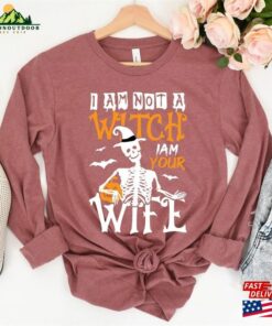 I Am Not A Witch Your Wife 2023 Halloween Tee Funny Pumpkin Shirt Sweatshirt Classic 4