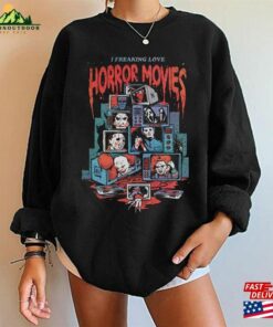 I Freaking Love Horror Movies Tee Halloween Movie Funny T-Shirt Scary Shirt Sweatshirt Unisex I Freaking Love Horror Movies Tee Halloween Movie Funny T-Shirt Scary Shirt Sweatshirt Unisex