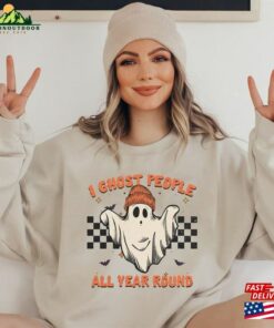 I Ghost People All Year Round Shirt Retro Halloween T-Shirt Cool Tee Birthday Gift Funny Spooky Season Unisex I Ghost People All Year Round Shirt Retro Halloween T-Shirt Cool Tee Birthday Gift Funny Spooky Season Unisex