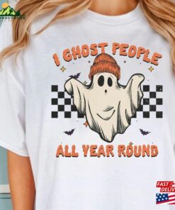 I Ghost People All Year Round Shirt Retro Halloween T-Shirt Cool Tee Birthday Gift Funny Spooky Season Unisex