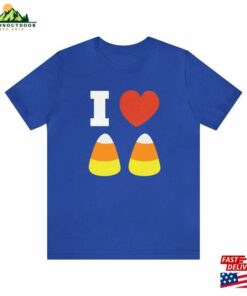 I Love Candy Corn Halloween Shirt Vintage Tee Cuteness Crewneck T-Shirt Classic
