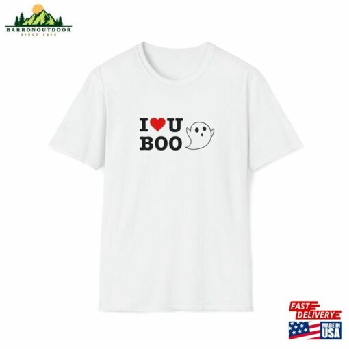 I Love U Boo Halloween T-Shirt Heart You Ghost Tee My Classic