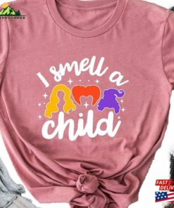 I Smell A Child Shirt Halloween Pregnancy Announcement Sanderson Sisters T-Shirt Unisex Classic