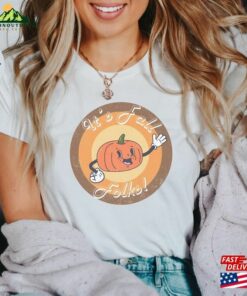 It’s Fall Folks Halloween Shirt Retro Cartoon Pumpkin Graphic Unisex Hoodie