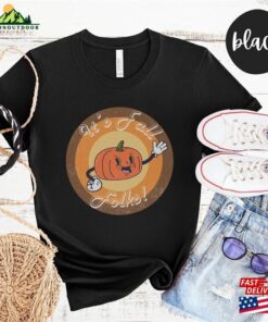 Its Fall Folks Halloween Shirt Retro Cartoon Pumpkin Graphic Unisex Hoodie 3