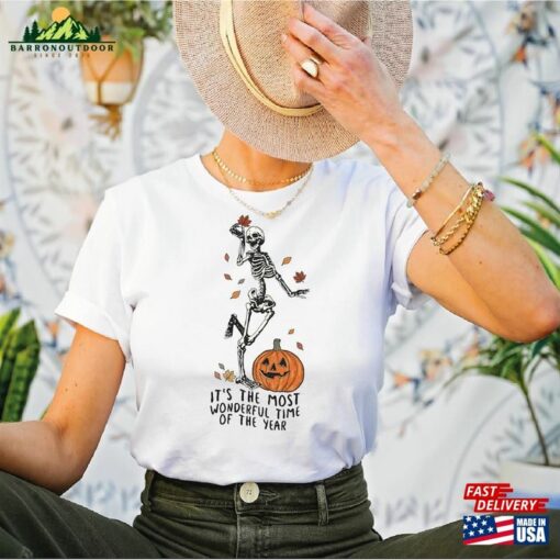 Its The Most Wonderful Time Of Year Halloween Dancing Skeleton Shirt 2023 Classic Hoodie