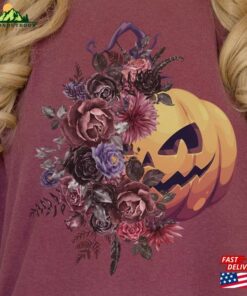 Jack O Lantern Halloween Pumpkin Comfort Colors Shirt Floral Face Boho Crewneck T-Shirt Sweatshirt Unisex 2 Jack O Lantern Halloween Pumpkin Comfort Colors Shirt Floral Face Boho Crewneck T Shirt Sweatshirt Unisex 3