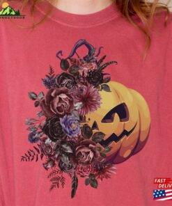 Jack O Lantern Halloween Pumpkin Comfort Colors Shirt Floral Face Boho Crewneck T-Shirt Sweatshirt Unisex 3 Jack O Lantern Halloween Pumpkin Comfort Colors Shirt Floral Face Boho Crewneck T Shirt Sweatshirt Unisex 4