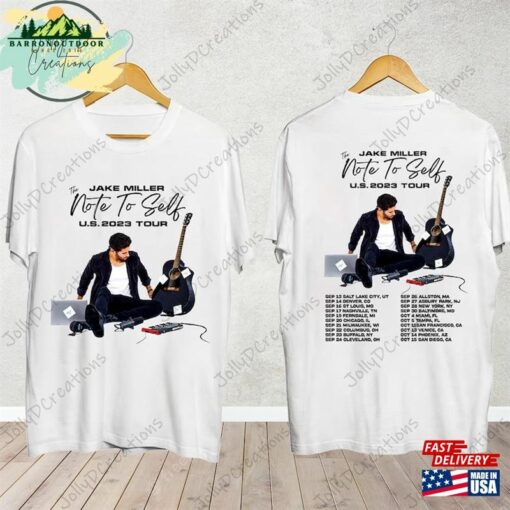 Jake Miller Note To Self Tour 2023 Shirt Fan Concert Classic Unisex