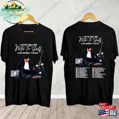 Jake Miller Note To Self Tour 2023 Shirt Fan Concert Classic Unisex