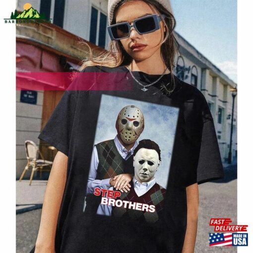 Jas On Voor Hees Mic Hael Mye Rs Step Brothers T-Shirt Halloween 2023 Shirt Horror Tee Hoodie