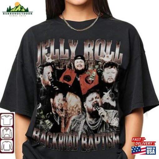 Jelly Roll 90S Backroad Baptism T-Shirt Gift Shirt For Fans 2023 On Birthday Halloween Classic