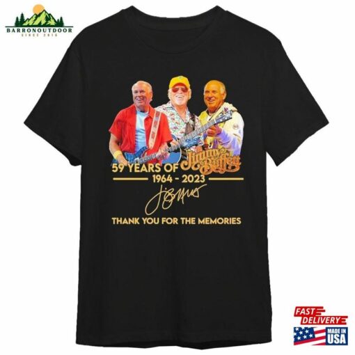 Jimmy Buffett 1964 2023 59 Years Of Thank You For The Memories Shirt R I P T-Shirt Classic Unisex