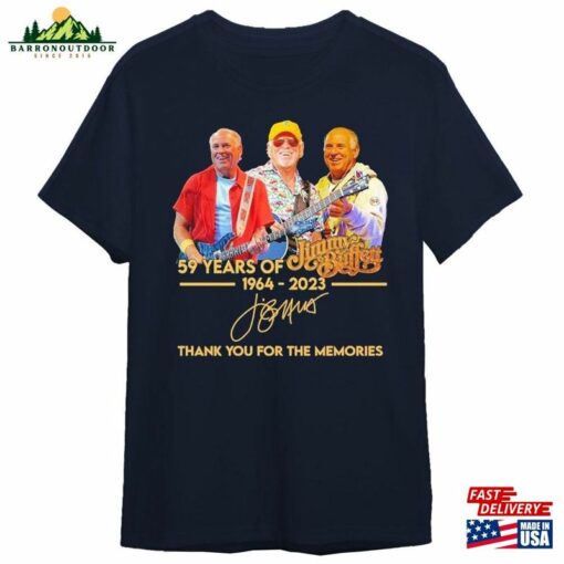 Jimmy Buffett 1964 2023 59 Years Of Thank You For The Memories Shirt R I P T-Shirt Classic Unisex