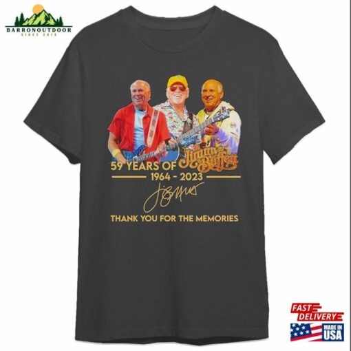 Jimmy Buffett 1964 2023 59 Years Of Thank You For The Memories Shirt R I P T-Shirt Classic Unisex