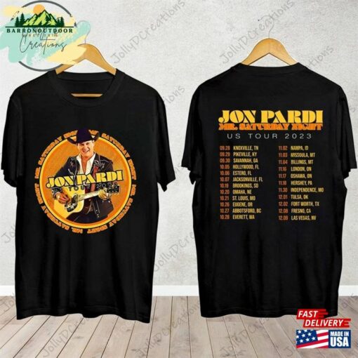 Jon Pardi Country Music Shirt The Mr Saturday Night World Tour 2023 Concert Classic Hoodie