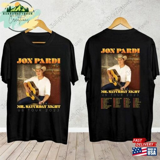 Jon Pardi Country Music Shirt The Mr Saturday Night World Tour 2023 Concert Hoodie Sweatshirt