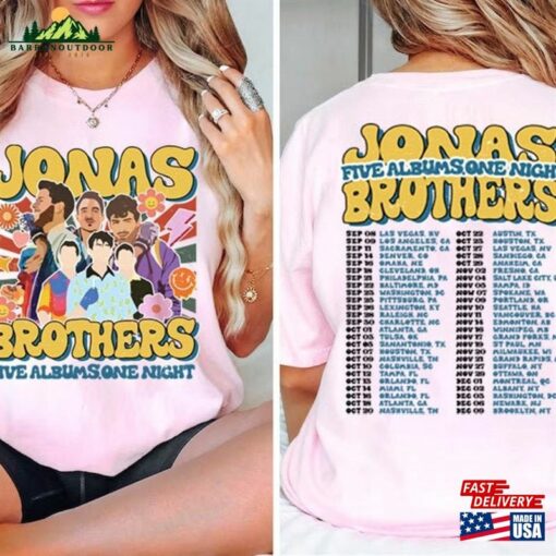 Jonas Brothers Double Sided Shirt Tour Concert 2023 Retro Hoodie Unisex