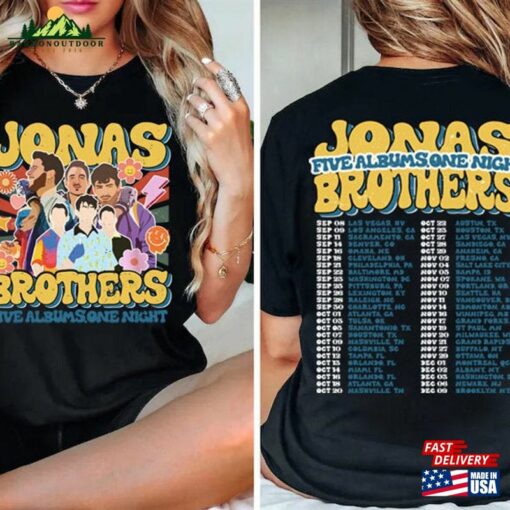 Jonas Brothers Double Sided Shirt Tour Concert 2023 Retro Hoodie Unisex