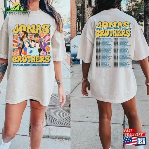 Jonas Brothers Double Sided Shirt Tour Concert 2023 Retro Hoodie Unisex