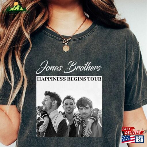 Jonas Brothers Happiness Begins Tour Vintage T-Shirt Five Albums One Night Shirt 2023 Sweatshirt Unisex