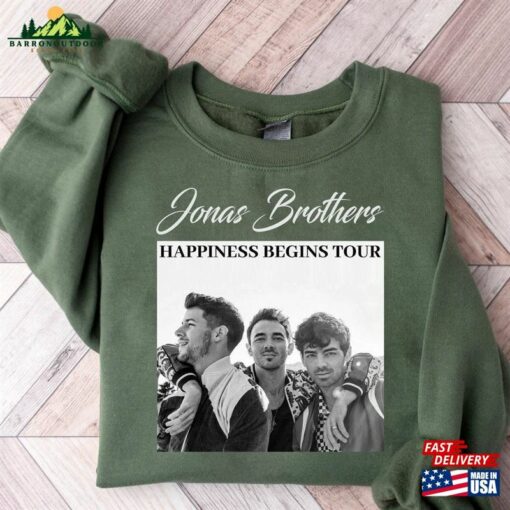 Jonas Brothers Happiness Begins Tour Vintage T-Shirt Five Albums One Night Shirt 2023 Sweatshirt Unisex