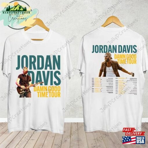 Jordan Davis Damn Good Time Tour 2023 Shirt Country Music Fan Classic Unisex