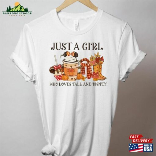 Just A Girl Who Loves Fall Shirt Disney Trip 2023 Vibes Classic Hoodie