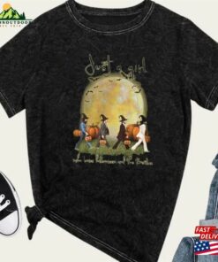 Just A Girl Who Loves Halloween And The Beatles Abbey Road T-Shirt Fan Lovers Shirt Funny Sweatshirt Classic