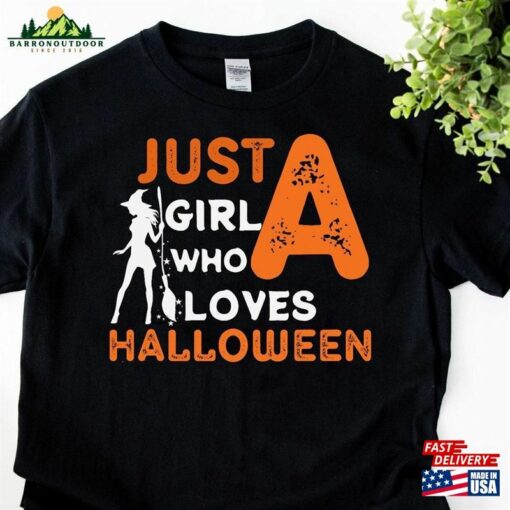 Just A Girl Who Loves Halloween Shirt Hocus Pocus T-Shirt Sweatshirt