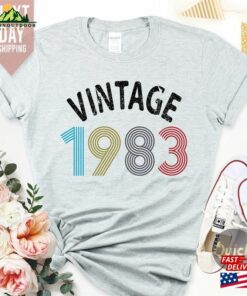 Ladies 40Th Birthday Shirt 2023 Gifts For Women 1983 Vintage Unisex T-Shirt Ladies 40Th Birthday Shirt 2023 Gifts For Women 1983 Vintage Unisex T-Shirt