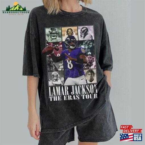 Lamar Jackson The Eras Tour Shirt 90S Bootleg T-Shirts Unisex T-Shirt