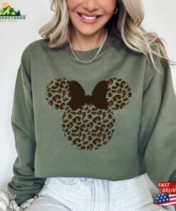Leopard Print Minnie Sweatshirt Animal Kingdom Shirt Women Hoodie T-Shirt